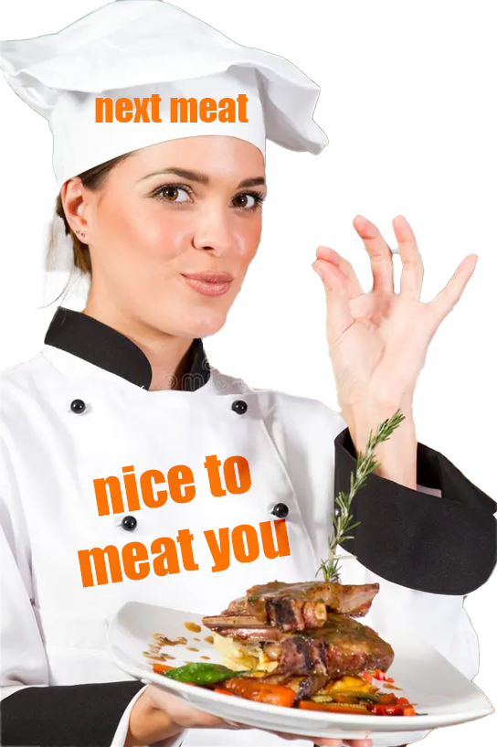 Local chef presenting a cultivated meat dish